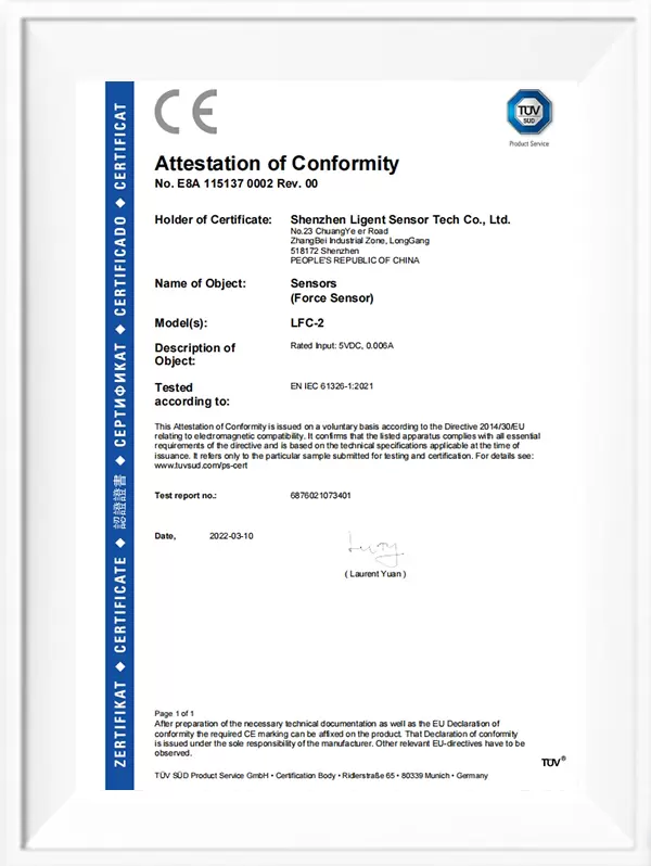 LFC-2 CE-EMC certificate