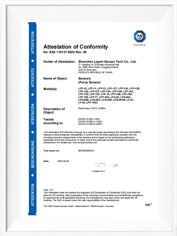 LFP10 CE-EMC certificate