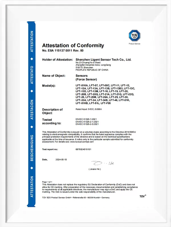 LFT-51KA CE-EMC certificate