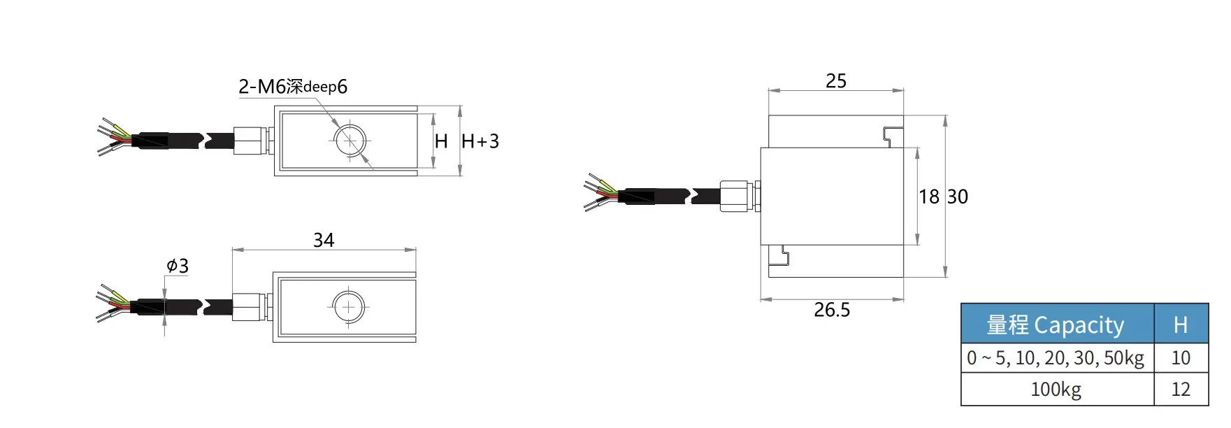 LFS-01B Product Dimension